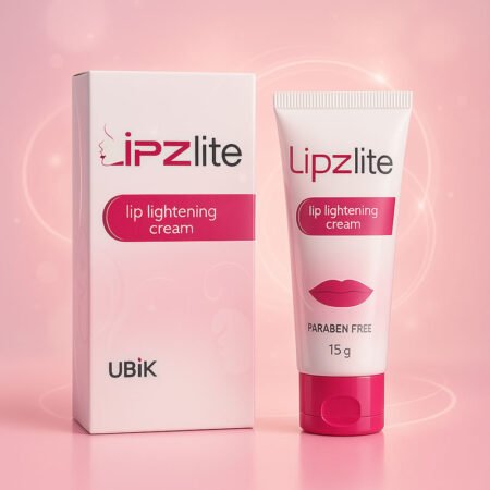Lipzlite Lip Lightening Cream by UBIK | Brightens Dark Lips, Restores Natural Pink Tone & Deeply Moisturizes | Paraben-Free | 15g