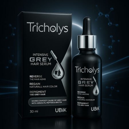Tricholys Intensive Grey Hair Serum | Reverse Grey Hair Naturally with Arcolys, Peptides & Biotin | Hair Pigmentation & Anti-Aging Serum
