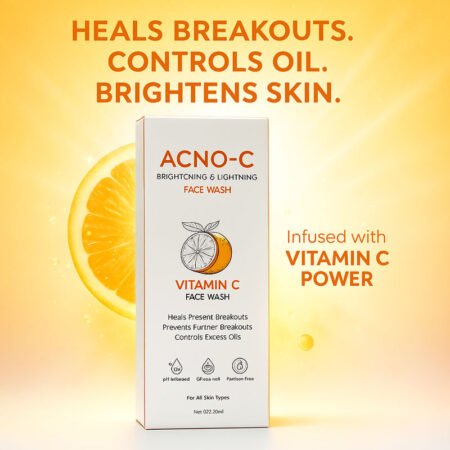 Acno-C Vitamin C Face Wash – Brightening & Oil Control Cleanser for Acne-Prone Skin | Paraben Free